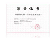 第七屆"深圳企業(yè)新紀錄"